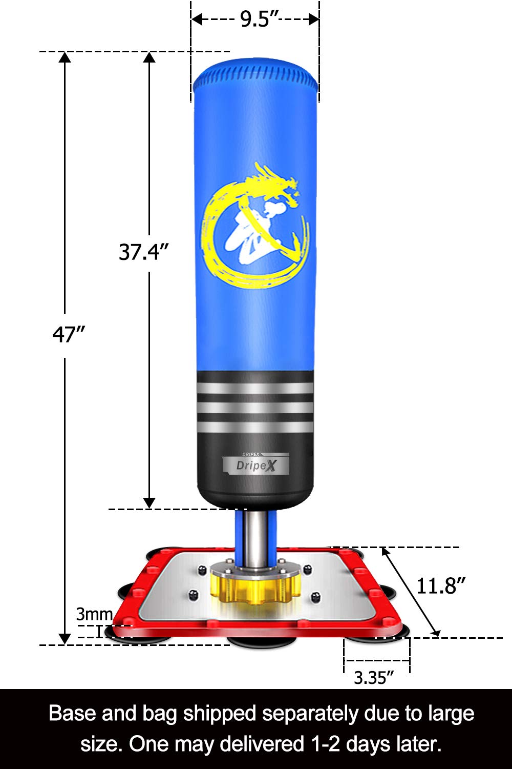 Dripex Free Standing Punch Bag For Adult Youth, FT Boxing